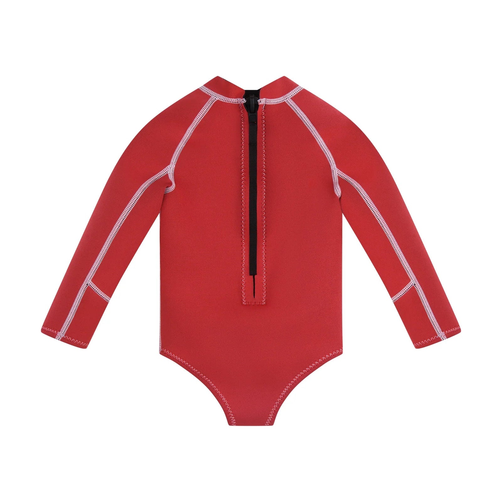 SUMMER SUN LABEL L/S PADDLE SUIT: TOMATO/POWDER PINK
