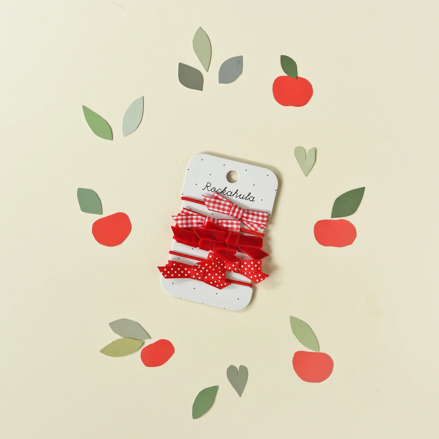 ROCKAHULA KIDS SCHOOL BOW PONY SET: RED