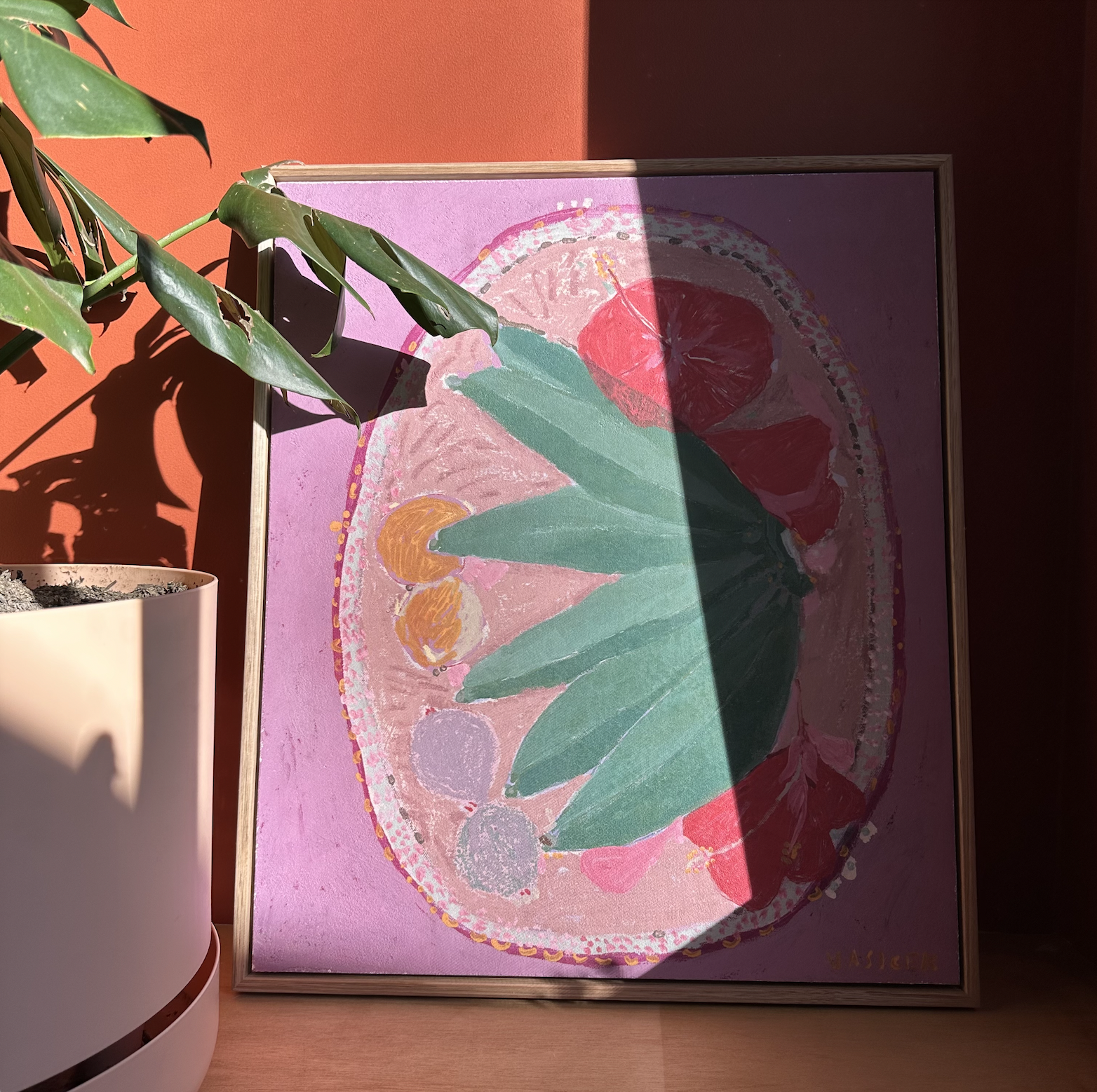 JAI VASICEK JUNGLE BOWL: BANANAS & PASSIONFRUIT RENDER EDITION FRAMED PRINT