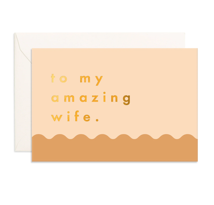 FOX &amp; FALLOW AMAZING WIFE RIPPLE MINI CARD