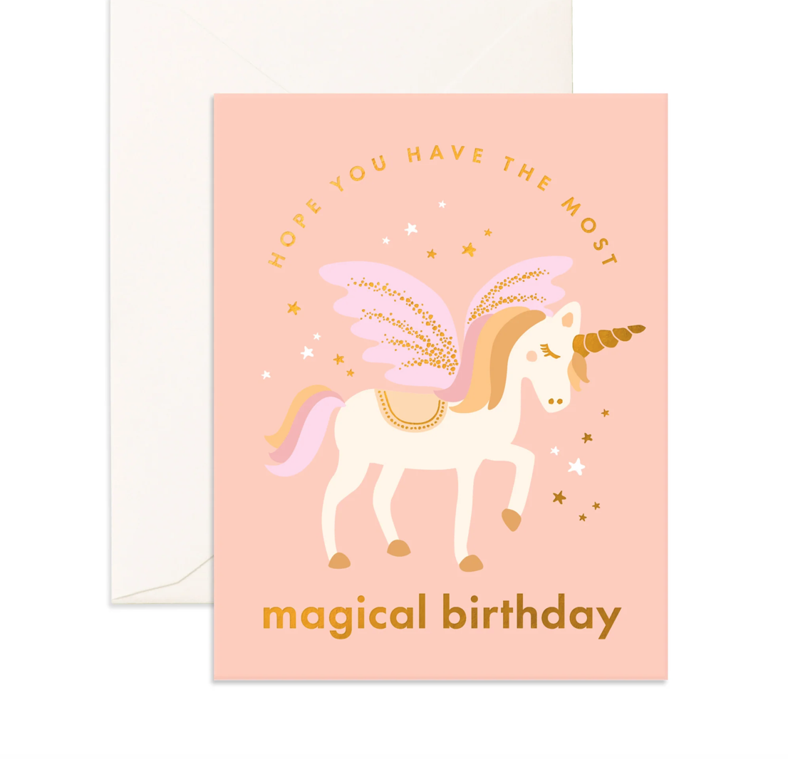 FOX & FALLOW MAGICAL BIRTHDAY UNICORN CARD