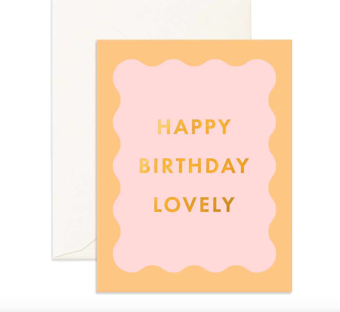 FOX & FALLOW BIRTHDAY LOVELY WIGGLE CARD