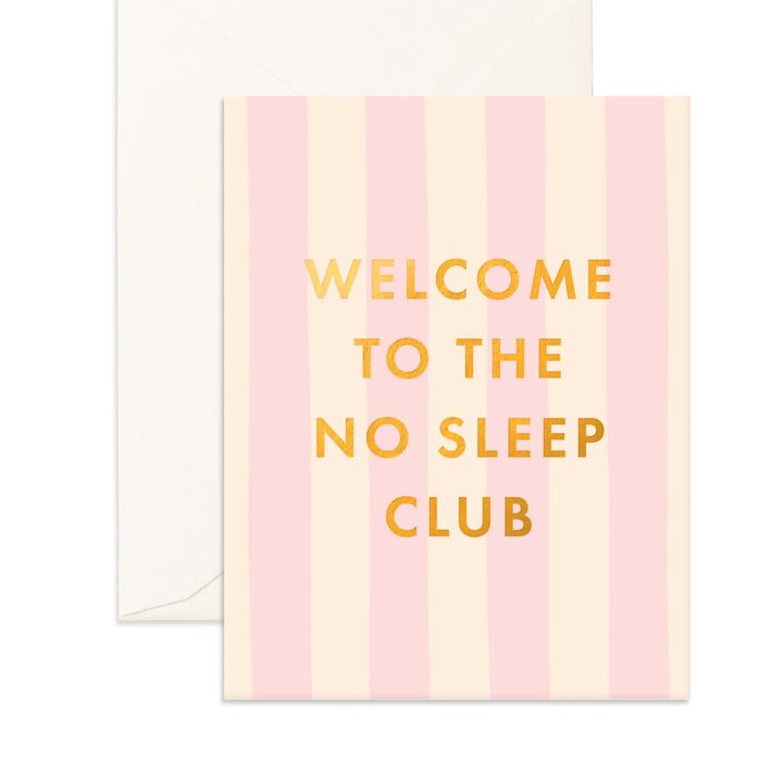 FOX &amp; FALLOW NO SLEEP CLUB PEONY STRIPE CARD