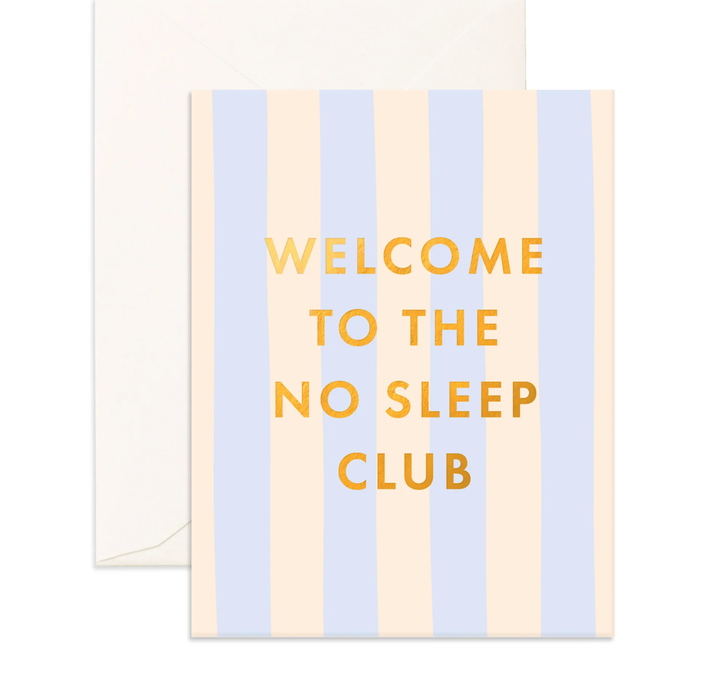 FOX &amp; FALLOW NO SLEEP CLUB POWDER STRIPE CARD