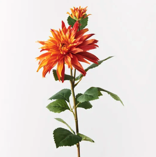 DAHLIA SPRAY: ORANGE 74CM