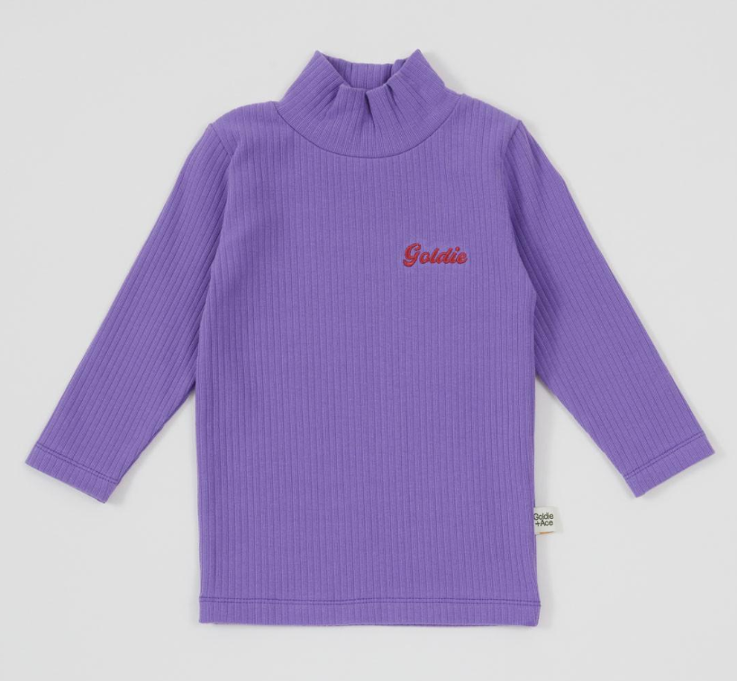 GOLDIE & ACE EMBROIDERED RIB SKIVVY: GRAPE