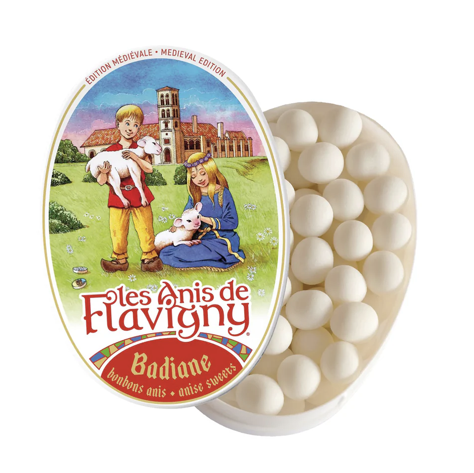 ANIS DE FLAVIGNY MEDIEVAL RED TIN: ANISE PASTILLES