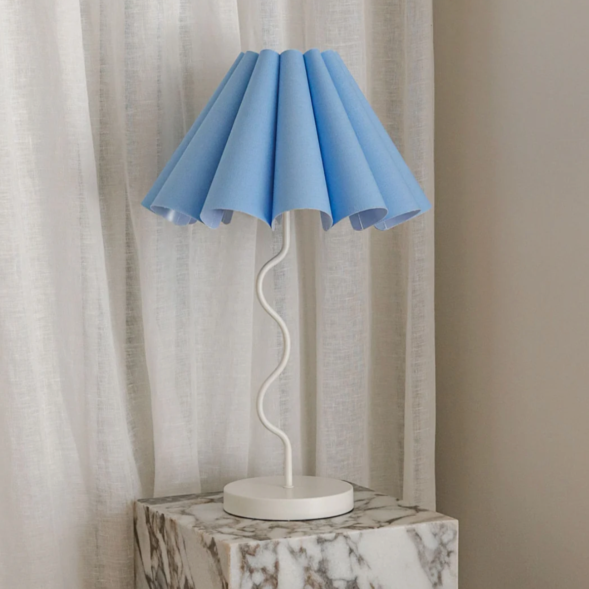 PAOLA & JOY CORA TABLE LAMP: TRANQUIL BLUE/ WHITE