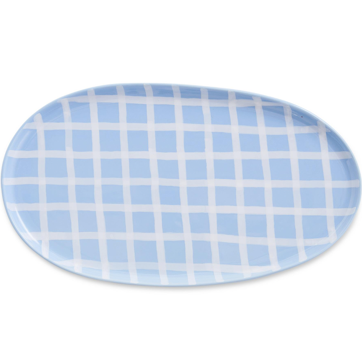 KIP & CO BLUE BIRD TARTAN PLATTER