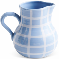 KIP & CO BLUE BIRD TARTAN WATER JUG