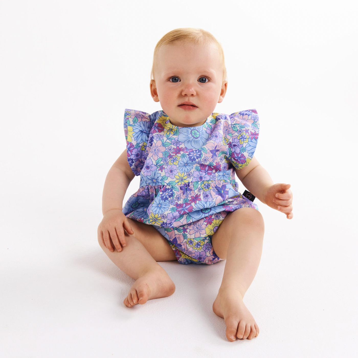 KIP & CO BUNCH OF FUN ORGANIC COTTON FRILL PLAYSUIT