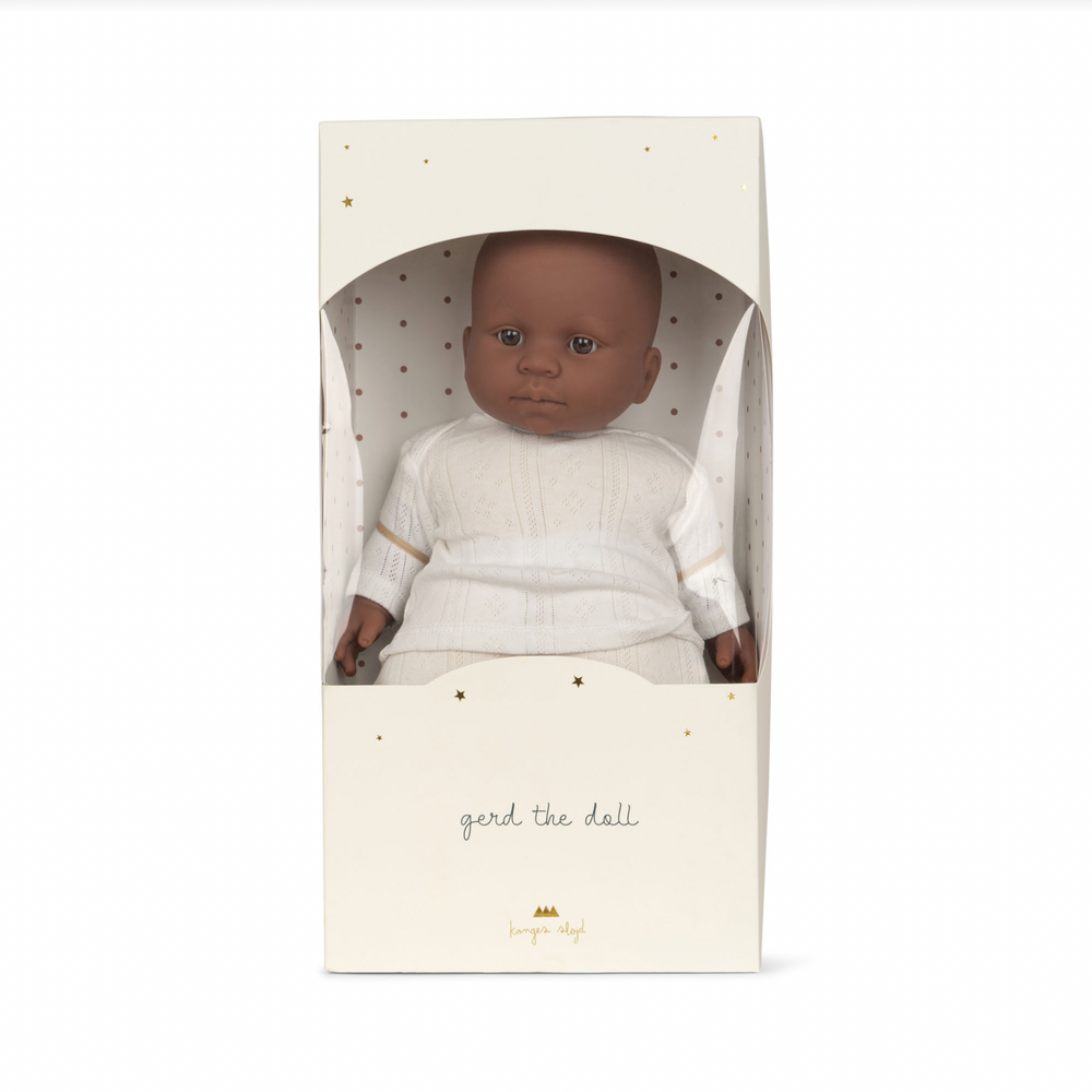 Konges Sløjd Gerd The Doll - vinyl doll in organic cotton pointelle outfit