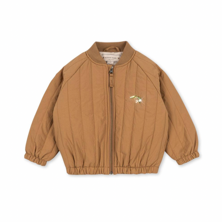 KONGES SLOJD JUNO SEQUIN BOMBER JACKET: TOBACCO BROWN