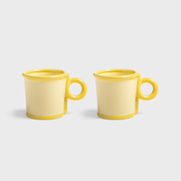 KLEVERING LOOP MUG 2PC SET: YELLOW / LRG