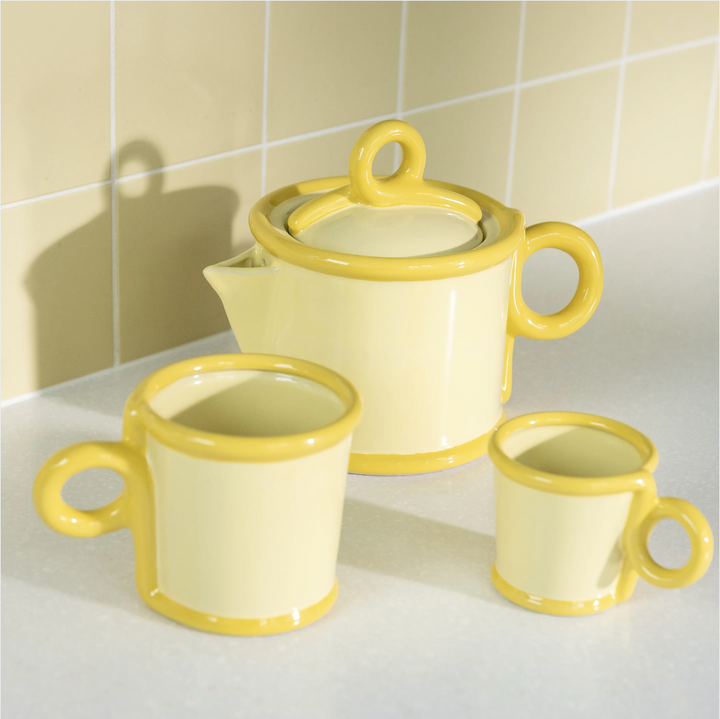 KLEVERING LOOP MUG 2PC SET: YELLOW / LRG