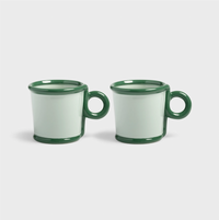 KLEVERING LOOP MUG 2PC SET: GREEN / LRG