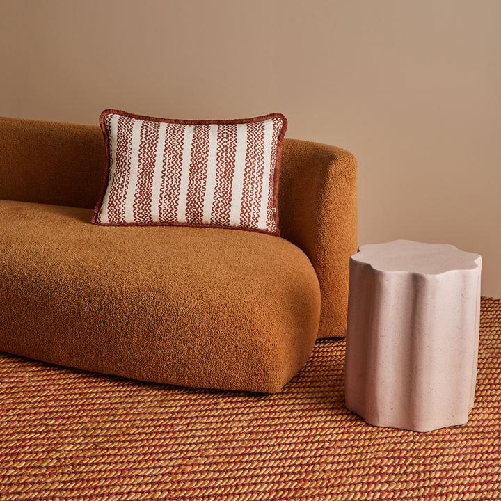 BONNIE AND NEIL MINI WAVE CUSHION: COCOA/60X40CM
