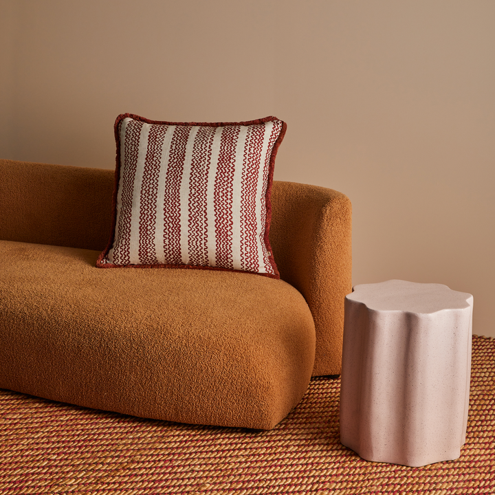 BONNIE AND NEIL MINI WAVE CUSHION: COCOA/60CM