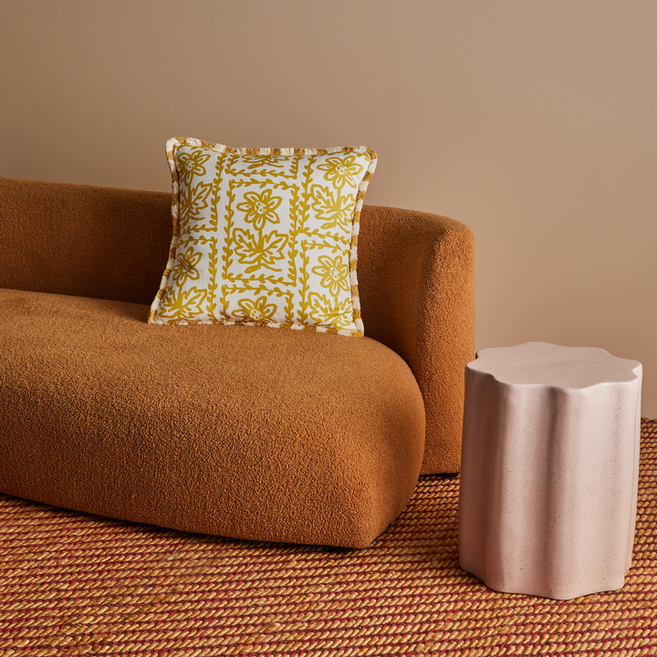 BONNIE AND NEIL DAISY CUSHION: YELLOW/50CM