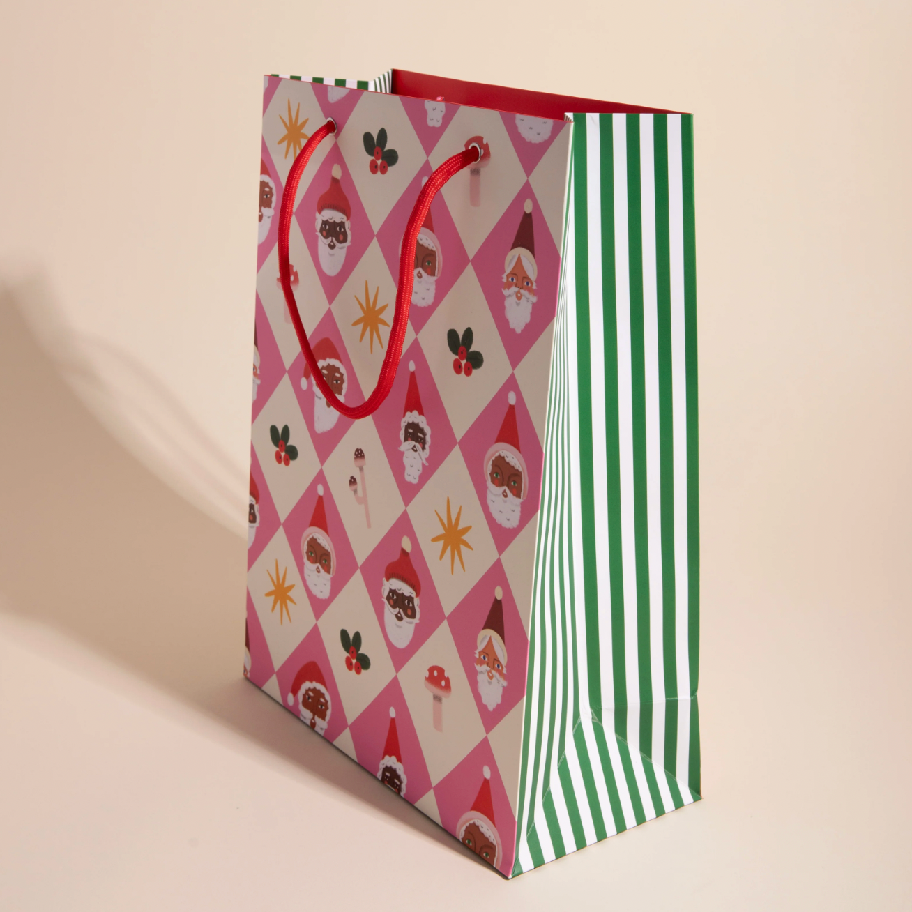 CAROLYN SUZUKI STUDIO ALL THE SANTAS GIFT BAG