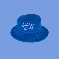 GOLDEN CHILD ENDLESS SUMMER BRIMMED TERRY HAT: ELECTRIC BLUE