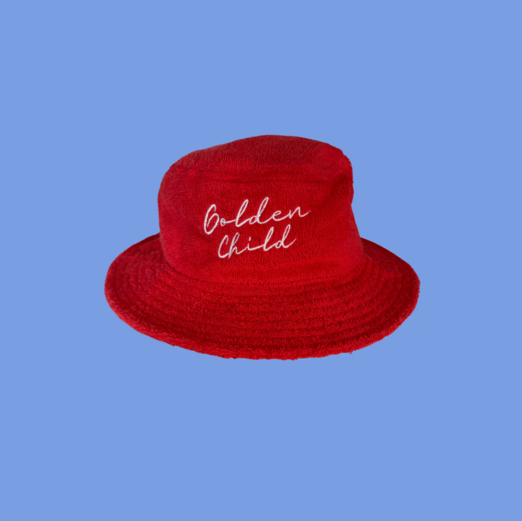 GOLDEN CHILD ENDLESS SUMMER BRIMMED TERRY HAT: RACER RED