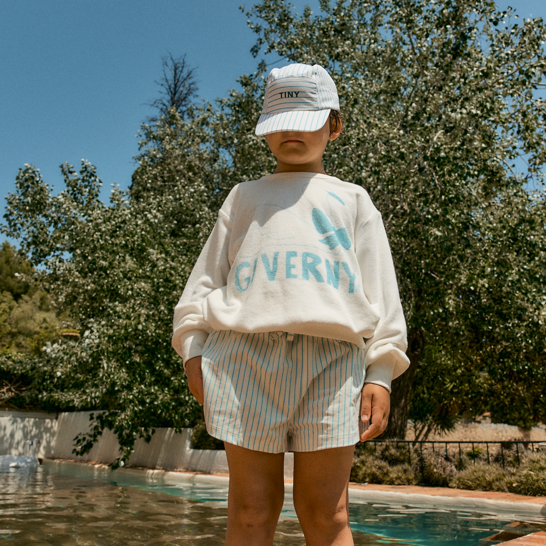 TINY COTTONS SWAN GRAPHIC SWEATSHIRT: OFF-WHITE