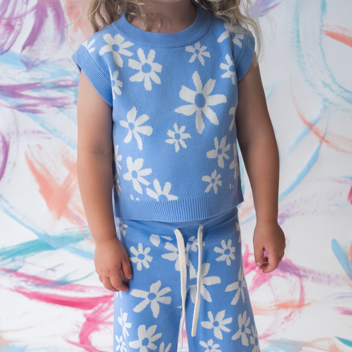 GROWN ORGANIC WILD FLOWER KNIT VEST