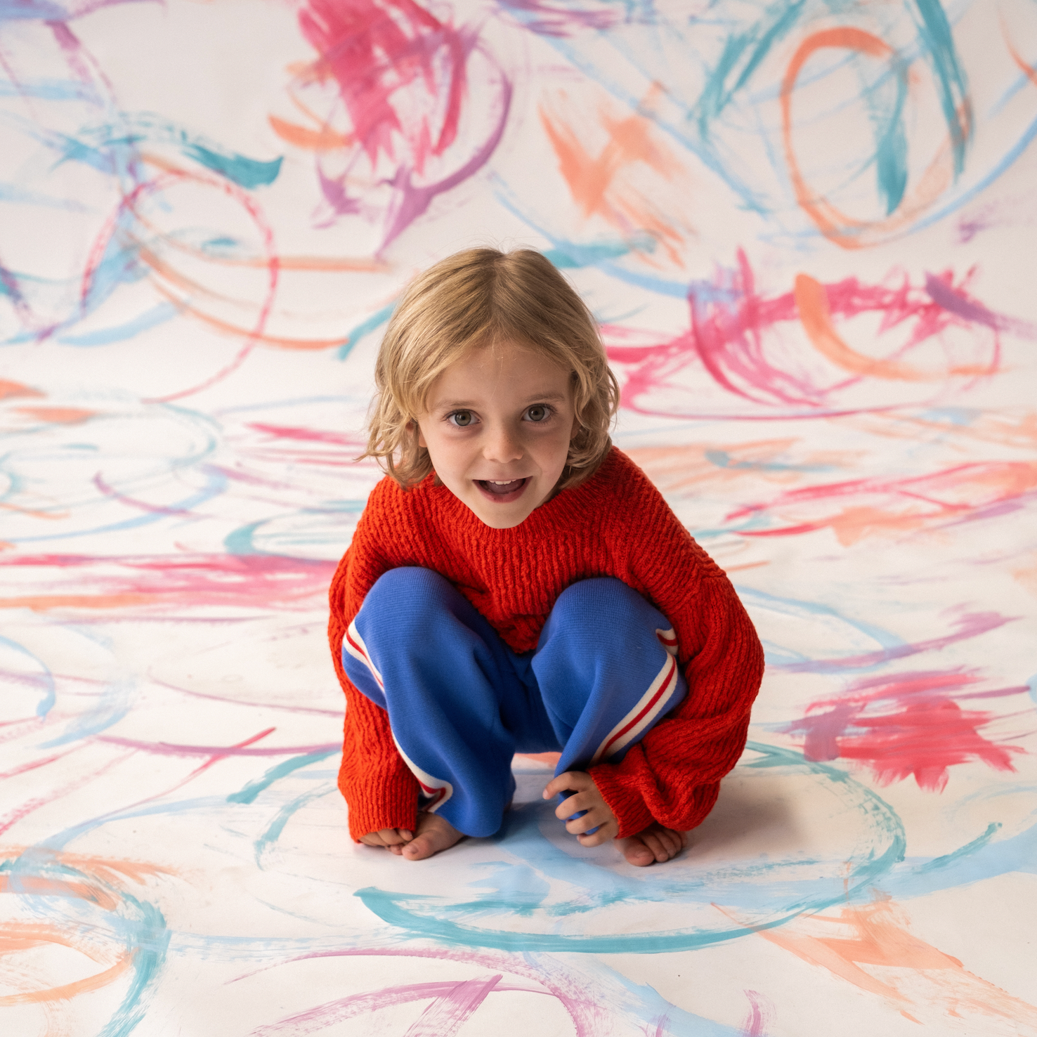 GROWN ORGANIC TAPE MILANO KNIT PANT: COBALT