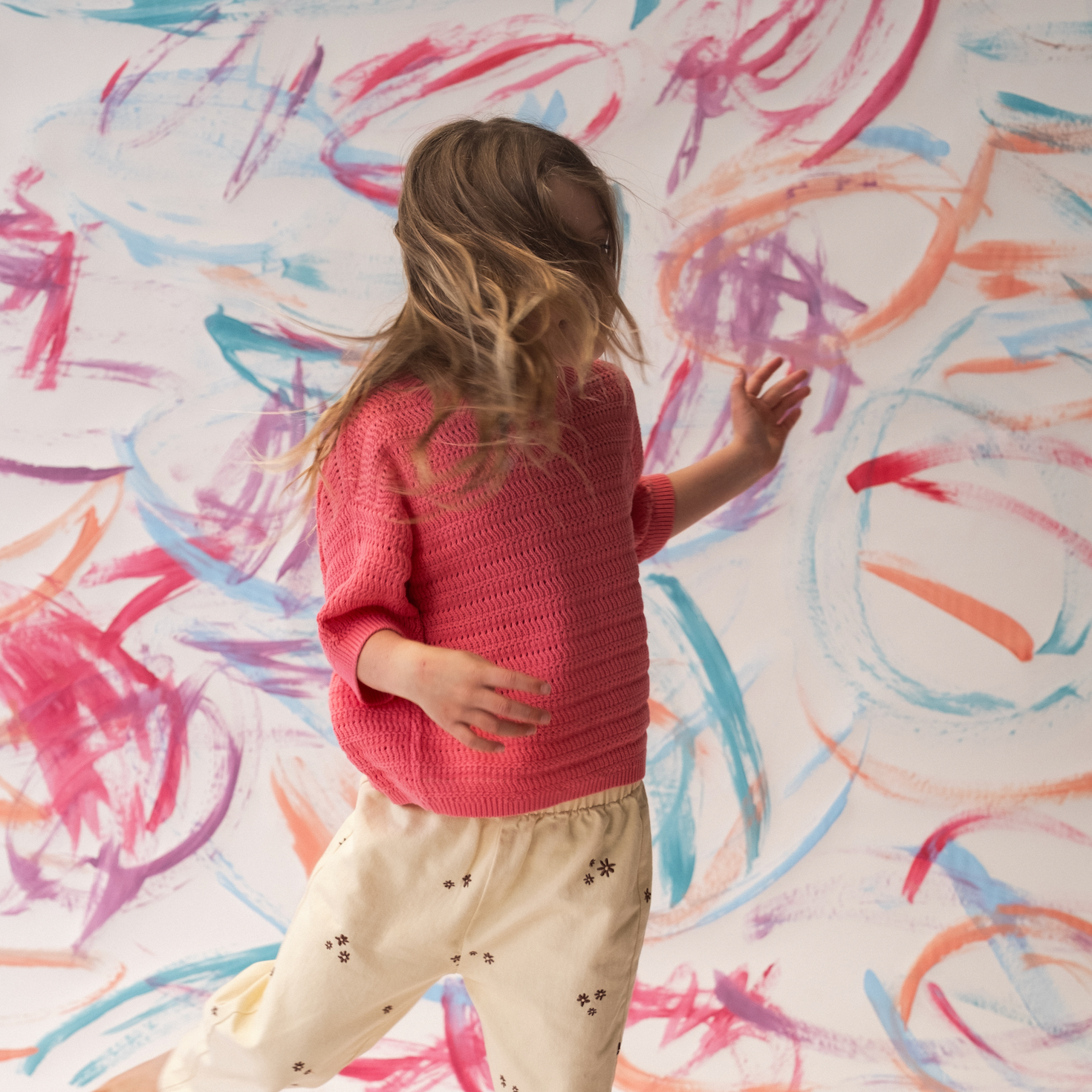 GROWN ORGANIC HEAVY KNIT TEE: BRIGHT SORBET