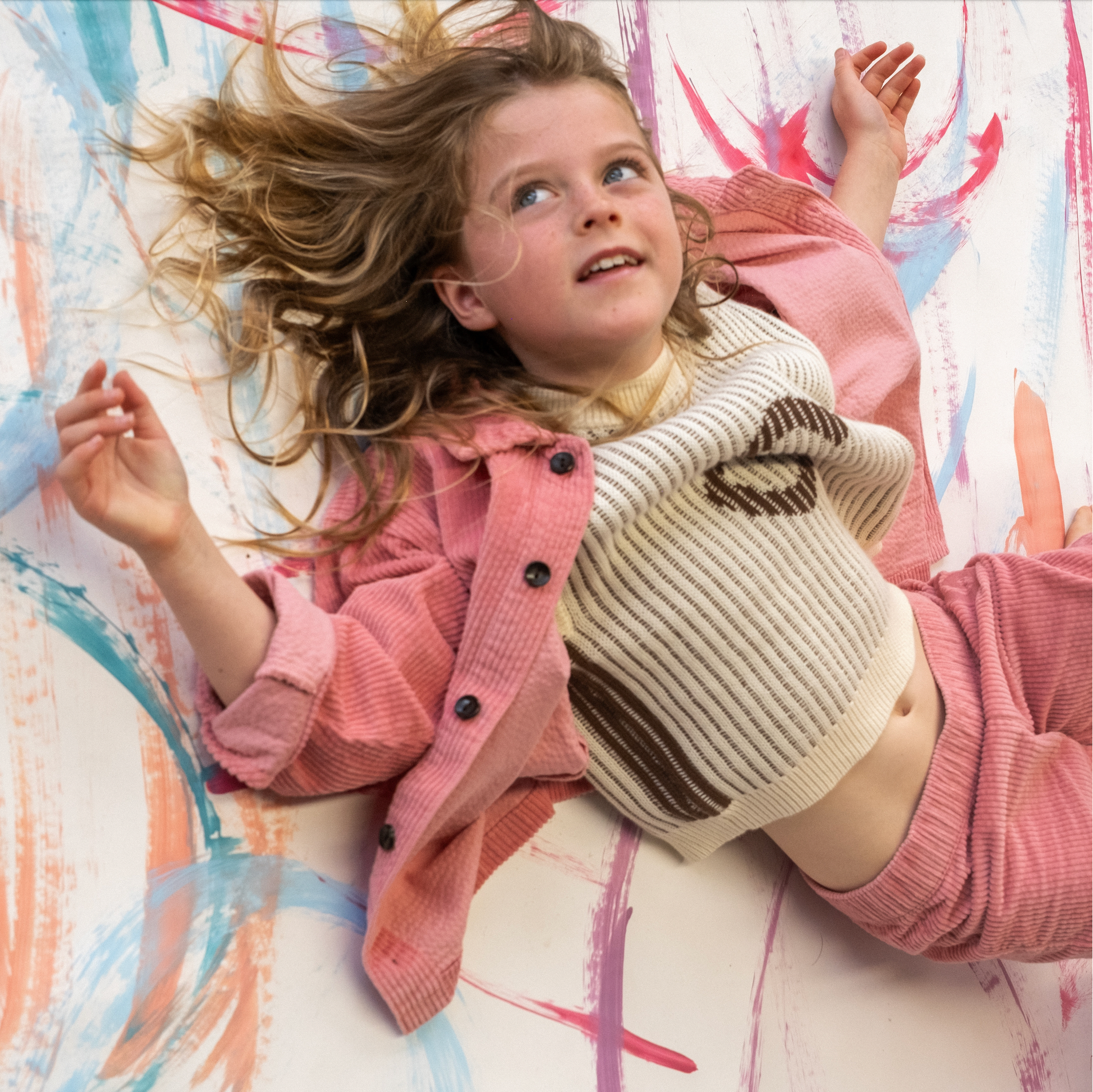 GROWN ORGANIC CORD SHIRT JACKET: SORBET