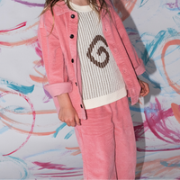 GROWN ORGANIC CORD SHIRT JACKET: SORBET