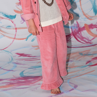 GROWN ORGANIC CORD FRILL PANT: SORBET