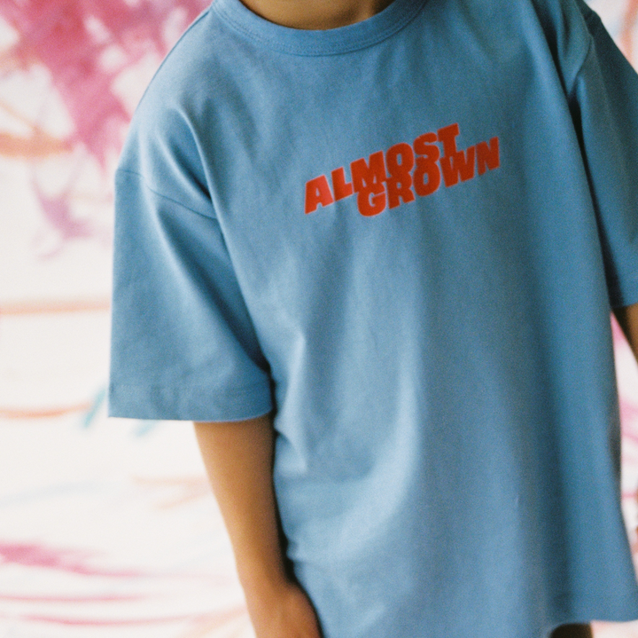 GROWN ORGANIC ALMOST GROWN TEE: DUCK EGG