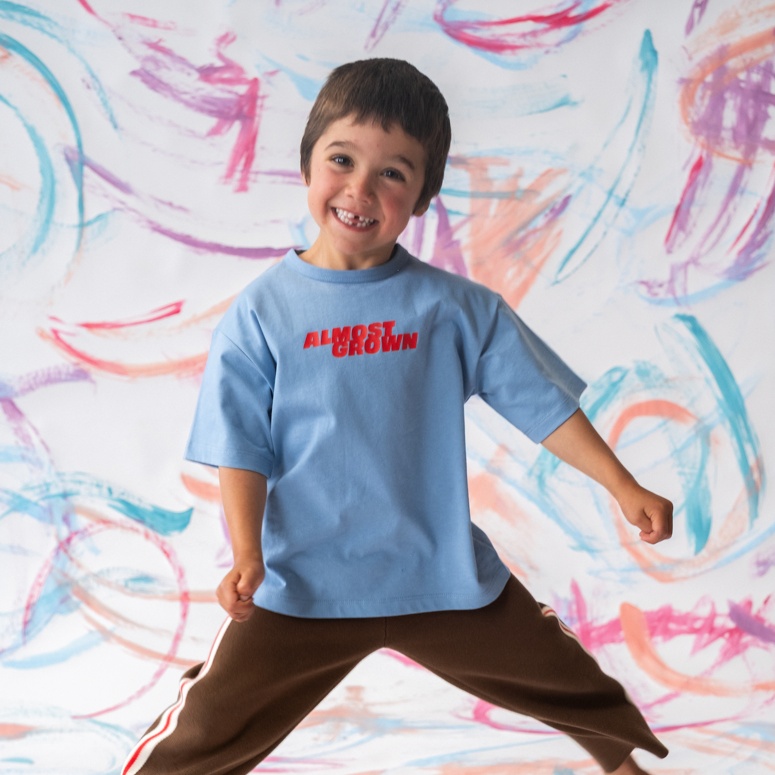 GROWN ORGANIC ALMOST GROWN TEE: DUCK EGG