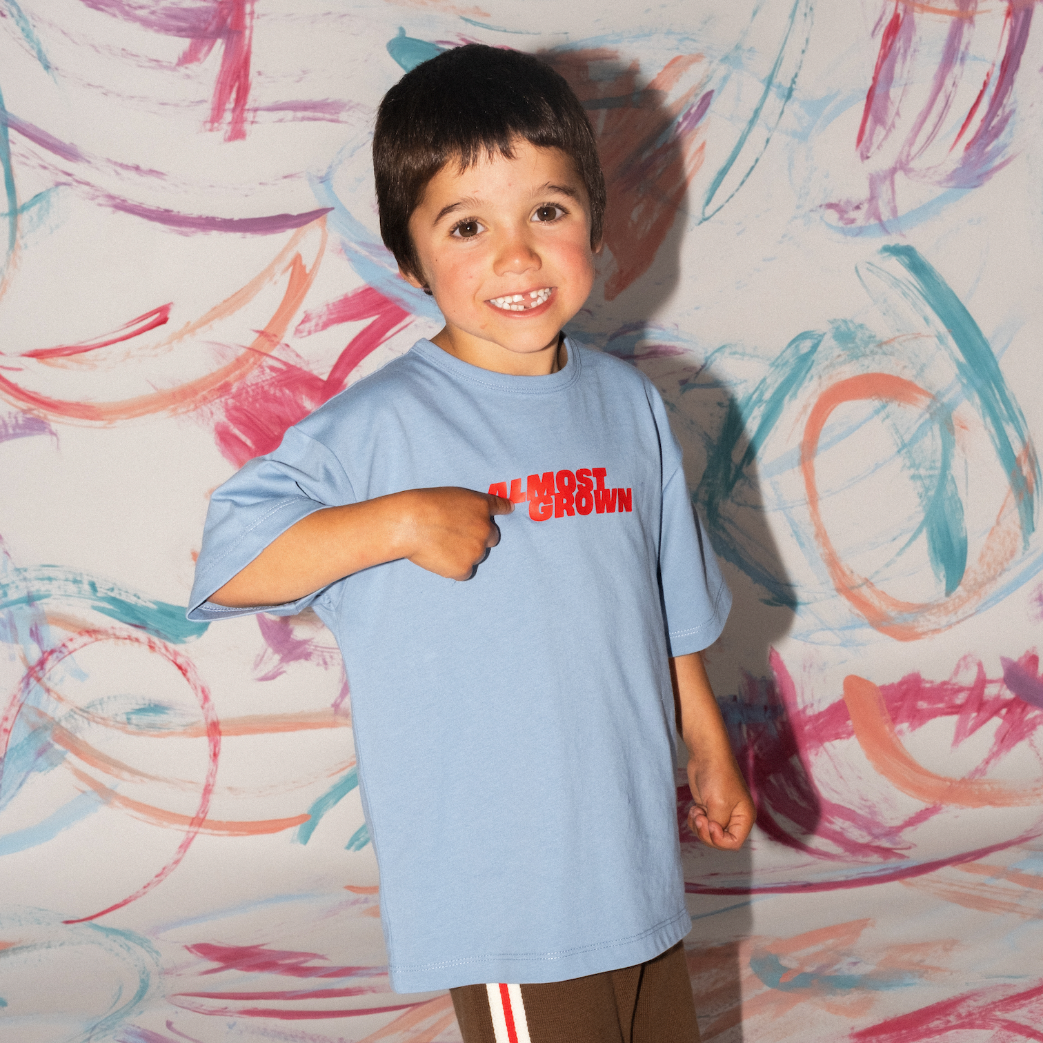 GROWN ORGANIC ALMOST GROWN TEE: DUCK EGG