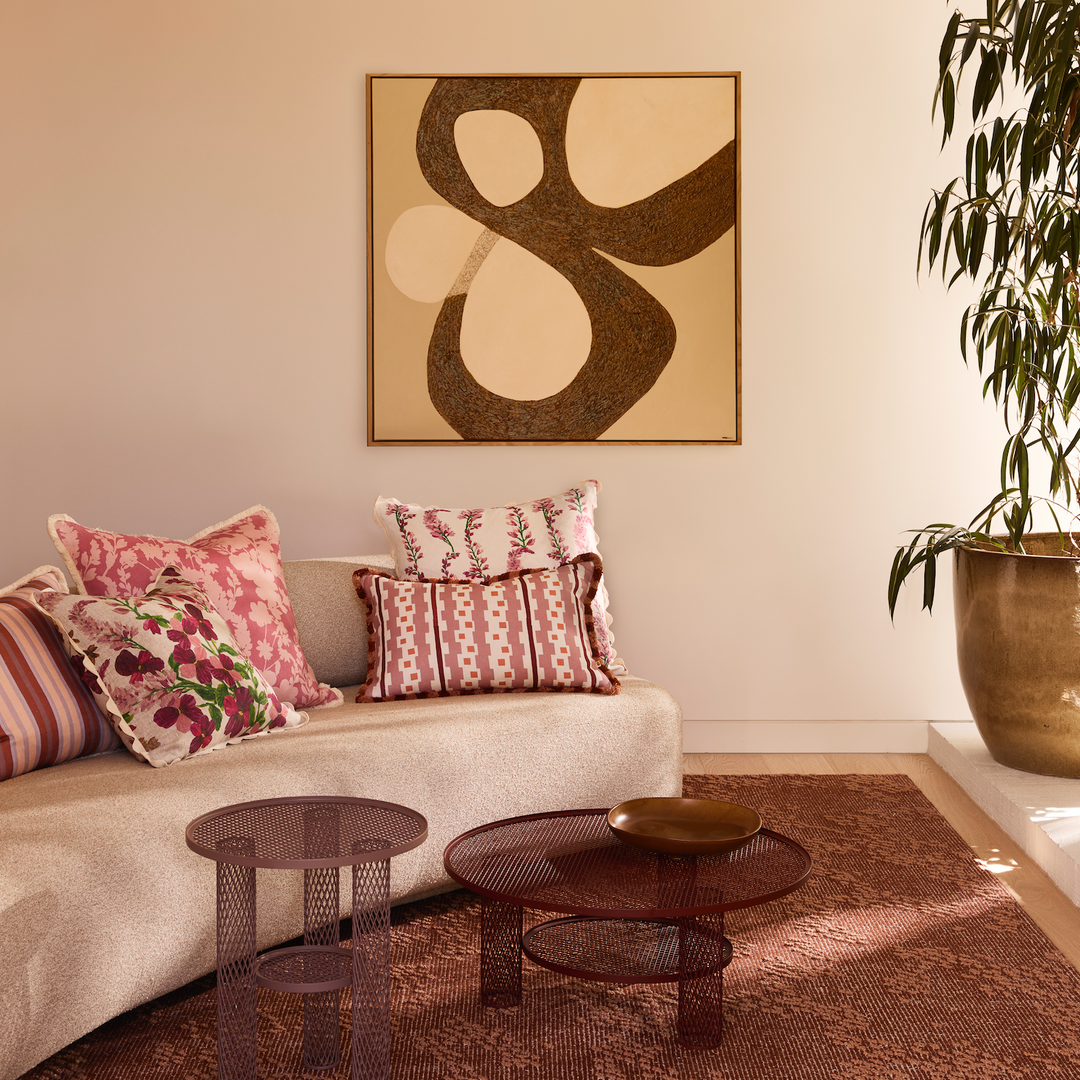 BONNIE AND NEIL BAUHAUS BUFF CUSHION: 60X40CM
