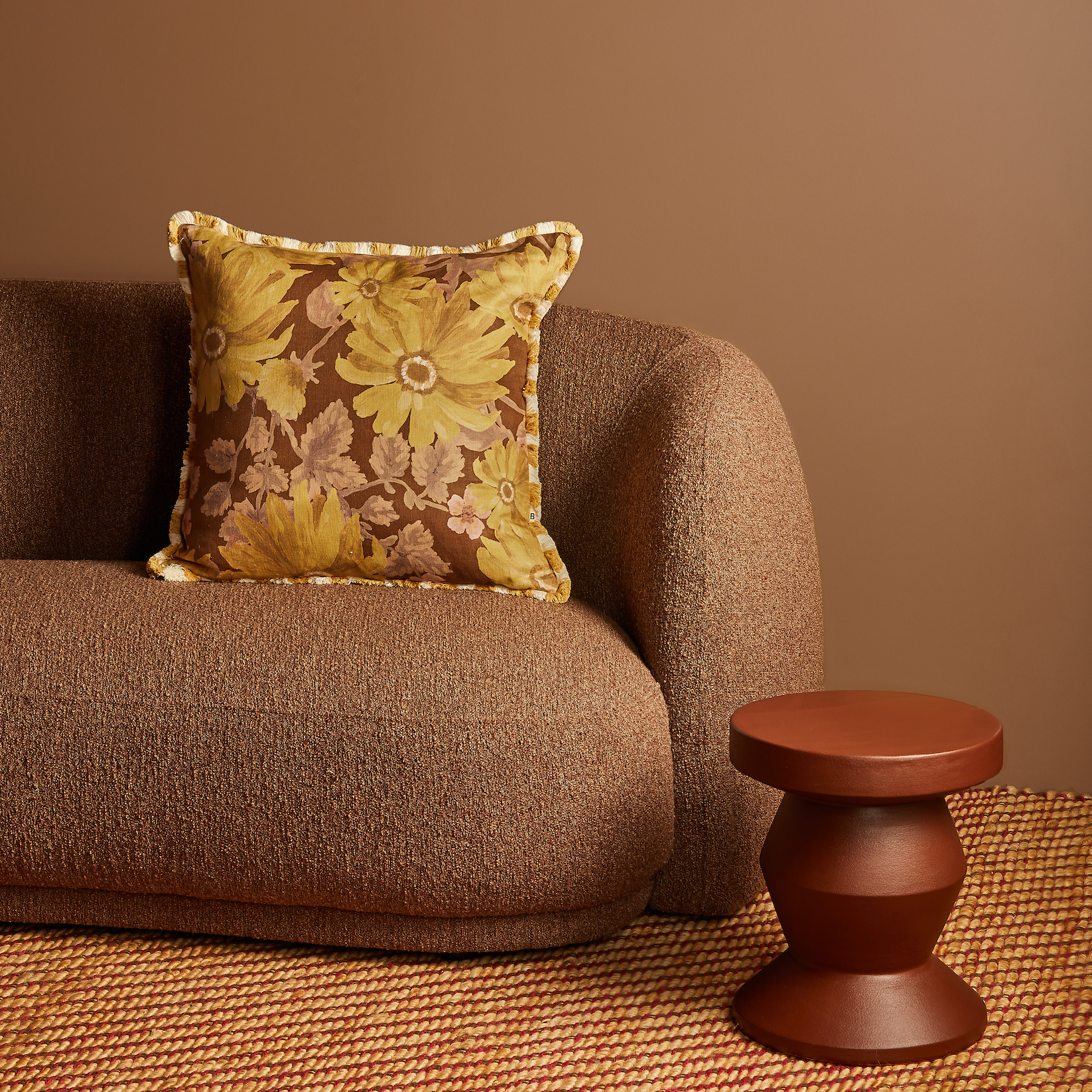 BONNIE AND NEIL MARIGOLD CUSHION: MUSTARD/ 60CM