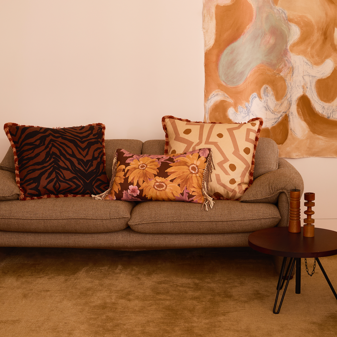 BONNIE AND NEIL MEMPHIS CUSHION: WHEAT/ 60CM
