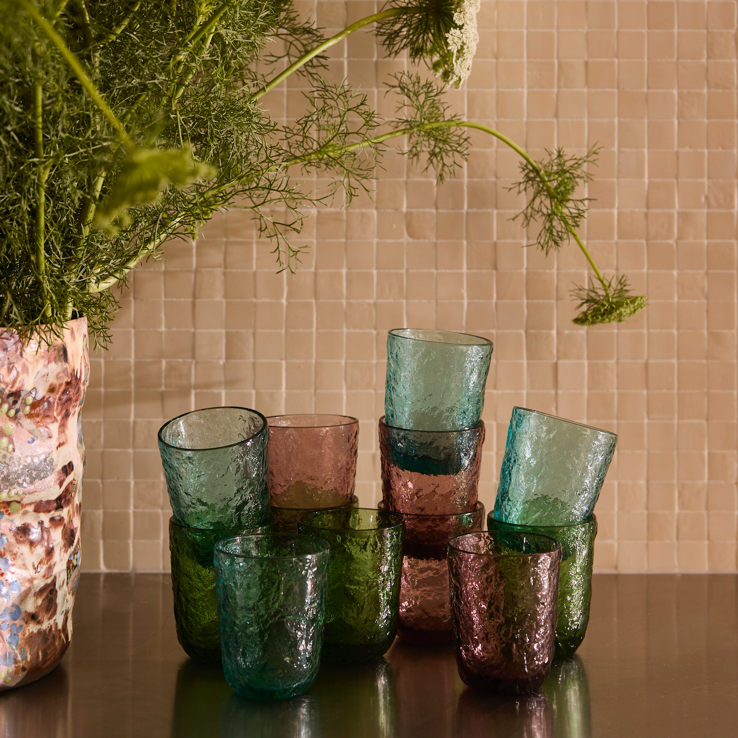 BONNIE AND NEIL GEM TUMBLERS 4PC: SMOKE