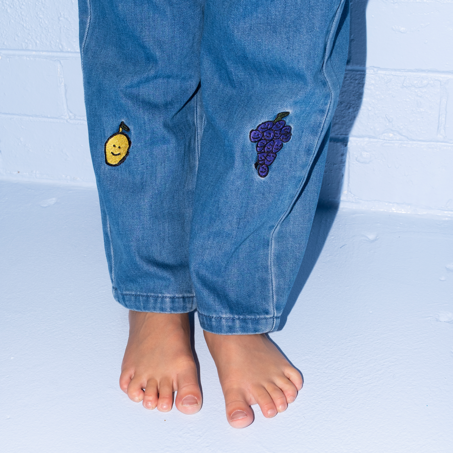 GROWN ORGANIC FRUIT SALAD DENIM PANTS