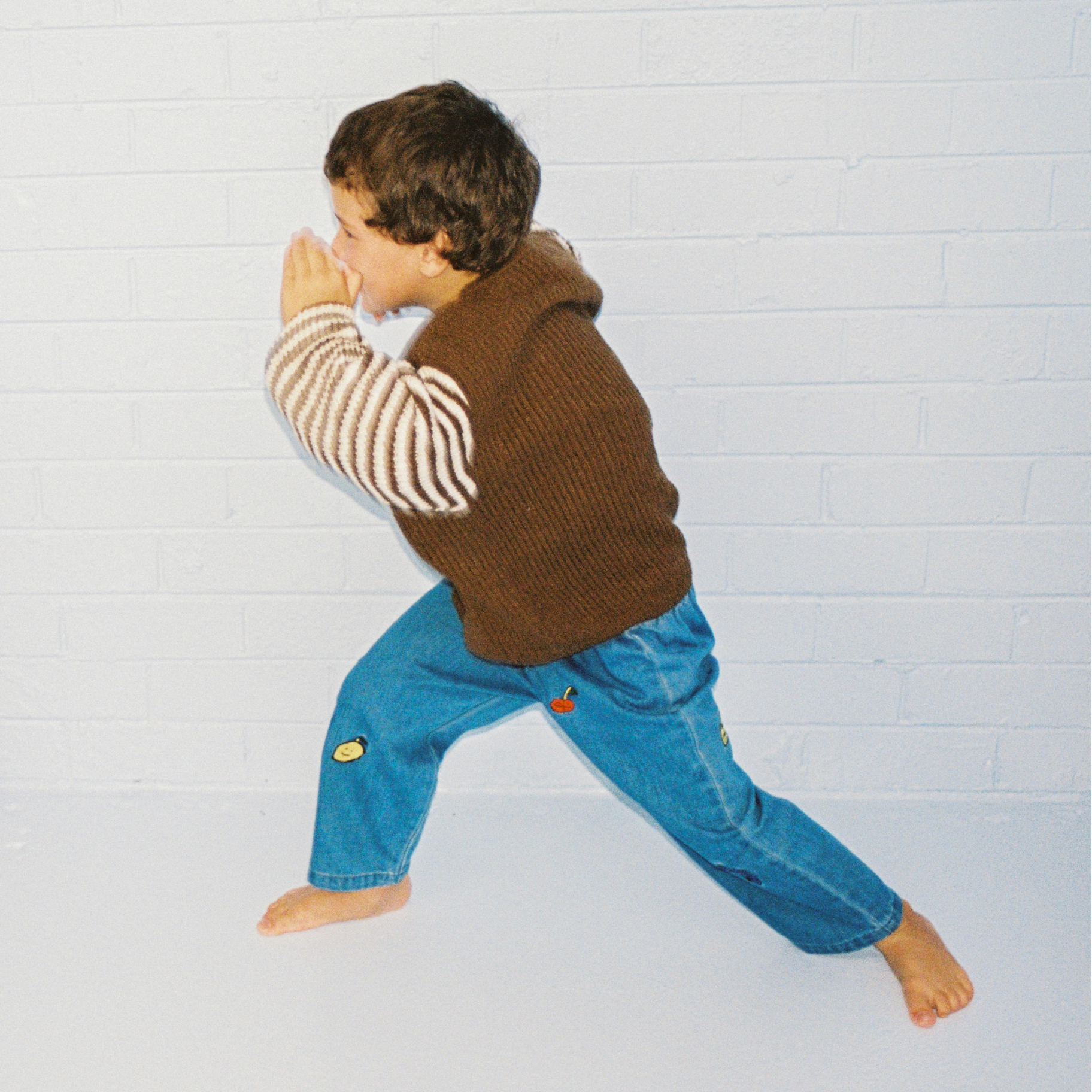 GROWN ORGANIC FRUIT SALAD DENIM PANTS