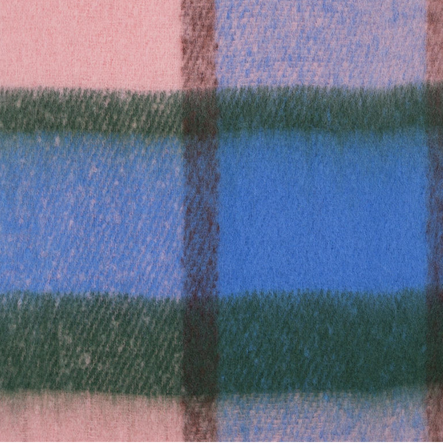 LOLA SCARF: PINK / BLUE CHECK