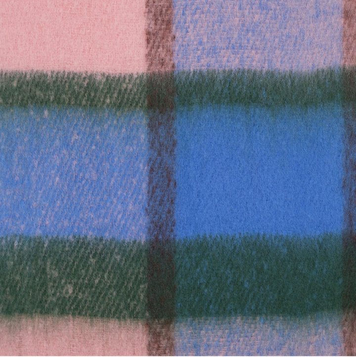 LOLA SCARF: PINK / BLUE CHECK