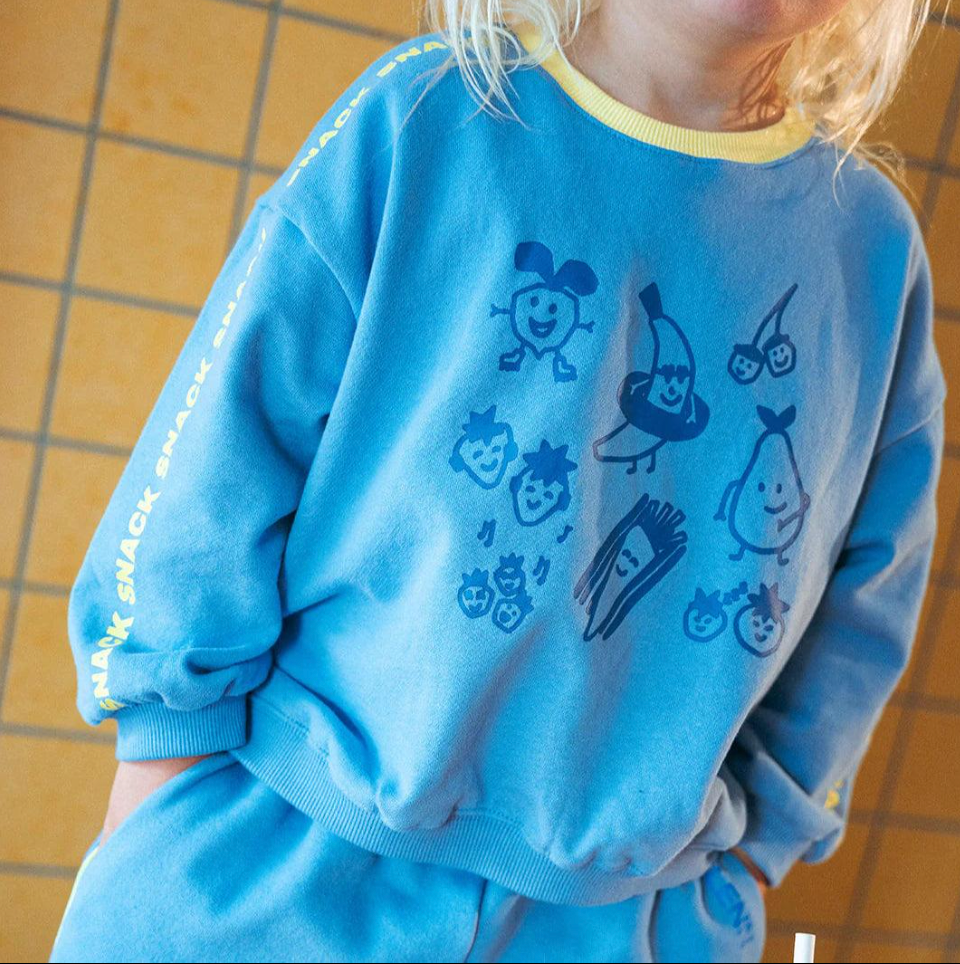 LENN LABEL SNACK PULLOVER: OCEAN