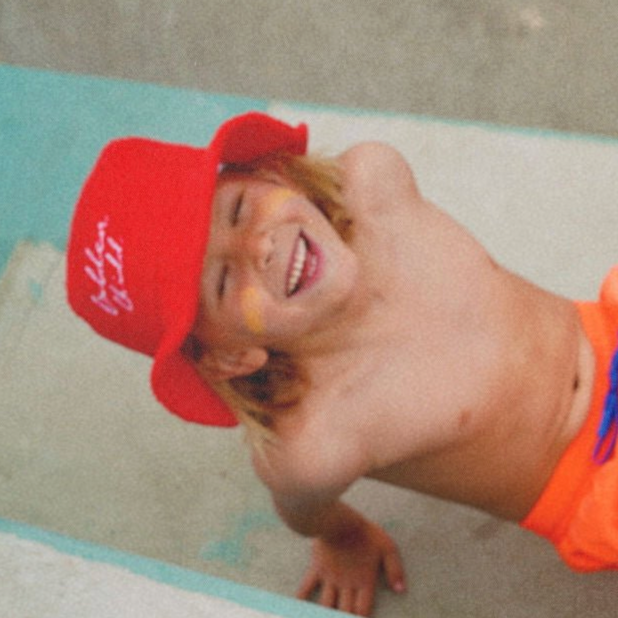 GOLDEN CHILD ENDLESS SUMMER BRIMMED TERRY HAT: RACER RED