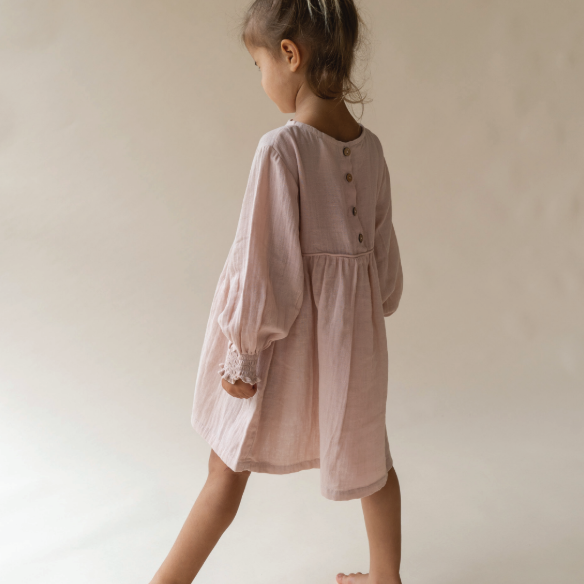 ILLOURA THE LABEL YUMI DRESS: DUSTY PINK