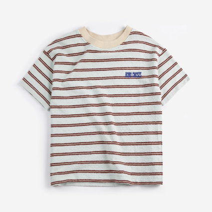 BOBO CHOSES STRIPES T-SHIRT: LIGHT BLUE