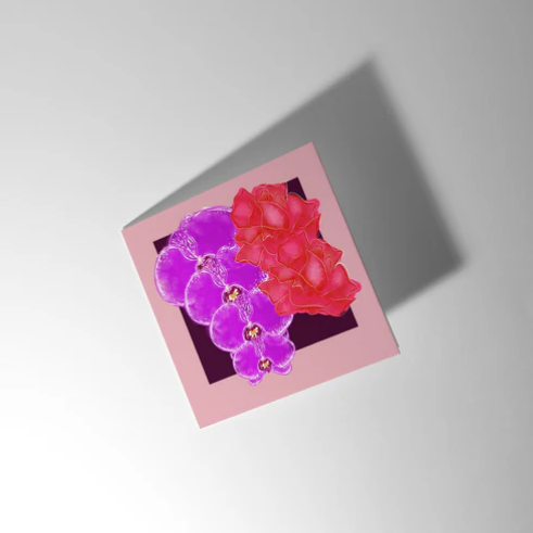 SALTY MELON PRINTS ORCHID CRUSH CARD