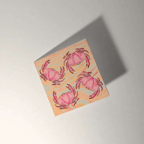 SALTY MELON PRINTS CRABBY GREETINGS CARD